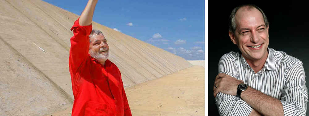 Potenciais aliados em 2018, o ex-presidente Luiz Inácio Lula da Silva e o ex-ministro Ciro Gomes irão juntos à Paraíba, para uma inauguração informal da transposição do São Francisco; enquanto Lula concebeu a obra, Ciro foi ministro da Integração Nacional de seu governo e começou a executá-la; na solenidade, também estará presente o governador Ricardo Coutinho, que reconheceu méritos de Lula e Dilma na solenidade em que Michel Temer tentou ocultar a paternidade da transposição; visita pode ser o lançamento informal de Lula 2018 (Foto: Leonardo Attuch) Potenciais aliados em 2018, o ex-presidente Luiz Inácio Lula da Silva e o ex-ministro Ciro Gomes irão juntos à Paraíba, para uma inauguração informal da transposição do São Francisco; enquanto Lula concebeu a obra, Ciro foi ministro da Integração Nacional de seu governo e começou a executá-la; na solenidade, também estará presente o governador Ricardo Coutinho, que reconheceu méritos de Lula e Dilma na solenidade em que Michel Temer tentou ocultar a paternidade da transposição; visita pode ser o lançamento informal de Lula 2018