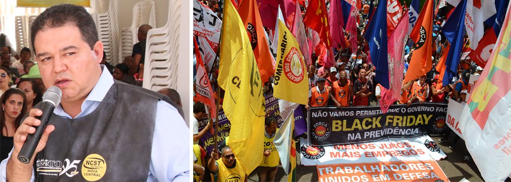 A Nova Central Sindical dos Trabalhadores no Tocantins (NCST-TO) participa, nesta quarta-feira (15), de manifestações contra a reforma da Previdência; os protestos fazem parte de um movimento nacional das centrais sindicais e acontecerá em diversas cidades brasileiras com objetivo de pressionar parlamentares para não aprovar a reforma proposta pelo governo Temer; segundo o presidente da NCST-TO, Cleiton Pinheiro, “o que o governo está fazendo é acabar com direitos dos trabalhadores com a justificativa de sanear as contas da Previdência. No entanto o governo não ataca um dos principais fatores que afetam a Previdência que é a inadimplência no sistema” (Foto: Leonardo Lucena) A Nova Central Sindical dos Trabalhadores no Tocantins (NCST-TO) participa, nesta quarta-feira (15), de manifestações contra a reforma da Previdência; os protestos fazem parte de um movimento nacional das centrais sindicais e acontecerá em diversas cidades brasileiras com objetivo de pressionar parlamentares para não aprovar a reforma proposta pelo governo Temer; segundo o presidente da NCST-TO, Cleiton Pinheiro, “o que o governo está fazendo é acabar com direitos dos trabalhadores com a justificativa de sanear as contas da Previdência. No entanto o governo não ataca um dos principais fatores que afetam a Previdência que é a inadimplência no sistema”