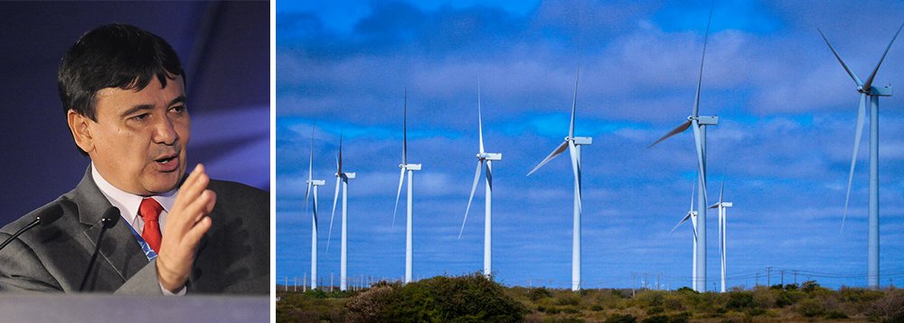 Os ventos que sopram no Piauí, principalmente no semiárido, estão entre os mais adequados do mundo para a geração de energia eólica, de acordo com a Associação Brasileira de Energia Eólica (Abeeólica), que reconhece o estado como o quarto maior produtor do País de energia eólica com 1.085 MW; segundo o governo, as usinas no Piauí totalizam R$ 6,5 bilhões em investimentos e as próximas a serem inauguradas, R$ 6,2 bilhões; também há uma em estudo, na qual está previsto um aporte de R$ 24 bilhões, e geração de 4 GW; o estado também se prepara alavancar na geração de energia a solar; “Nós temos uma característica de ventos fortes e mais constantes à noite e o que não falta é sol durante o dia, o ano todo”, diz o governador Wellington Dias (Foto: Leonardo Lucena) Os ventos que sopram no Piauí, principalmente no semiárido, estão entre os mais adequados do mundo para a geração de energia eólica, de acordo com a Associação Brasileira de Energia Eólica (Abeeólica), que reconhece o estado como o quarto maior produtor do País de energia eólica com 1.085 MW; segundo o governo, as usinas no Piauí totalizam R$ 6,5 bilhões em investimentos e as próximas a serem inauguradas, R$ 6,2 bilhões; também há uma em estudo, na qual está previsto um aporte de R$ 24 bilhões, e geração de 4 GW; o estado também se prepara alavancar na geração de energia a solar; “Nós temos uma característica de ventos fortes e mais constantes à noite e o que não falta é sol durante o dia, o ano todo”, diz o governador Wellington Dias