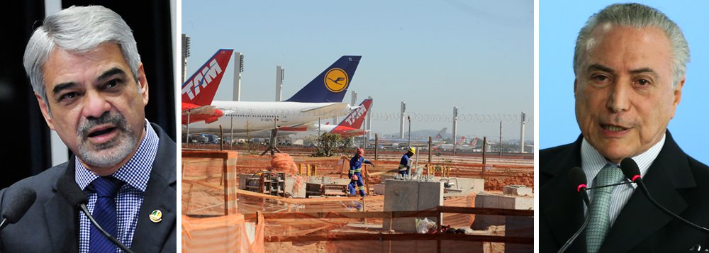 Uma das mais estratégicas áreas da economia, o setor de infraestrutura sofreu um grande baque no governo de Michel Temer (PMDB), fechando 118 mil vagas de trabalho nos últimos 12 meses, o que corresponde a uma queda de 14,7% do total de empregados a retração de empregos na área se dá por causa da falta de investimentos federais no País. "O governo Temer segue determinado a destruir o Brasil transformando-o em um grande cemitério de obras inacabadas. Não investe em ações para trazer o desenvolvimento e nem sequer está mantendo as ações que já estavam em andamento", afirmou o líder da oposição no Senado, Humberto Costa (PT) (Foto: Paulo Emílio) Uma das mais estratégicas áreas da economia, o setor de infraestrutura sofreu um grande baque no governo de Michel Temer (PMDB), fechando 118 mil vagas de trabalho nos últimos 12 meses, o que corresponde a uma queda de 14,7% do total de empregados a retração de empregos na área se dá por causa da falta de investimentos federais no País. "O governo Temer segue determinado a destruir o Brasil transformando-o em um grande cemitério de obras inacabadas. Não investe em ações para trazer o desenvolvimento e nem sequer está mantendo as ações que já estavam em andamento", afirmou o líder da oposição no Senado, Humberto Costa (PT)