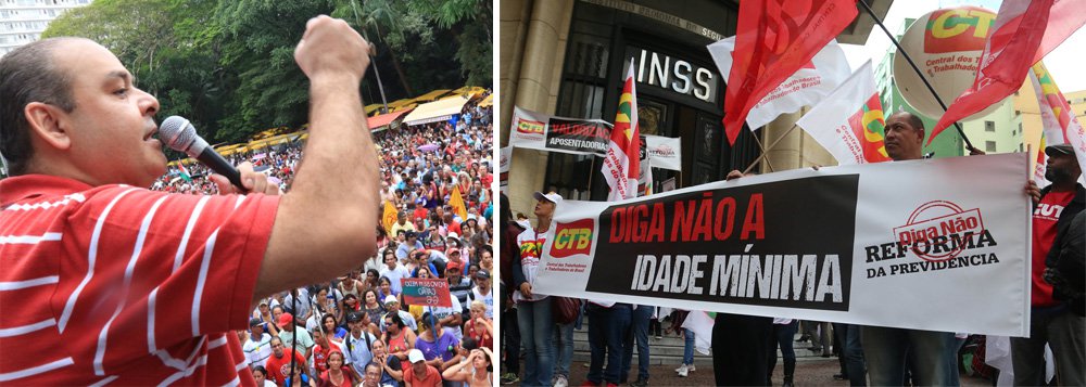Diversas categorias, incluindo do transporte, confirmaram participação nas manifestações que irão acontecer em diversas cidades nesta quarta-feira 15; em São Paulo e no Rio, estão marcados atos a partir das 16h; em Brasília e Belo Horizonte, pela manhã; bancários vão aderir aos atos; "Temos condições de transformar o 15 de março numa trincheira em defesa da aposentadoria como política pública e parte da seguridade social e não um ativo para ser comprado em agência bancária", diz o presidente da CUT, Vagner Freitas (Foto: Gisele Federicce) Diversas categorias, incluindo do transporte, confirmaram participação nas manifestações que irão acontecer em diversas cidades nesta quarta-feira 15; em São Paulo e no Rio, estão marcados atos a partir das 16h; em Brasília e Belo Horizonte, pela manhã; bancários vão aderir aos atos; "Temos condições de transformar o 15 de março numa trincheira em defesa da aposentadoria como política pública e parte da seguridade social e não um ativo para ser comprado em agência bancária", diz o presidente da CUT, Vagner Freitas