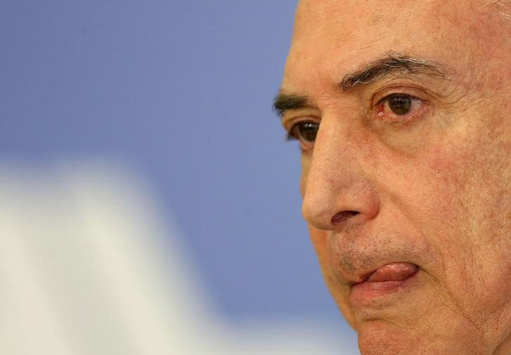 Presidente Michel Temer durante discurso no Palácio do Planalto, em Brasília 13/02/2017 REUTERS/Adriano Machado (Foto: Luis Felipe Miguel) Presidente Michel Temer durante discurso no Palácio do Planalto, em Brasília 13/02/2017 REUTERS/Adriano Machado