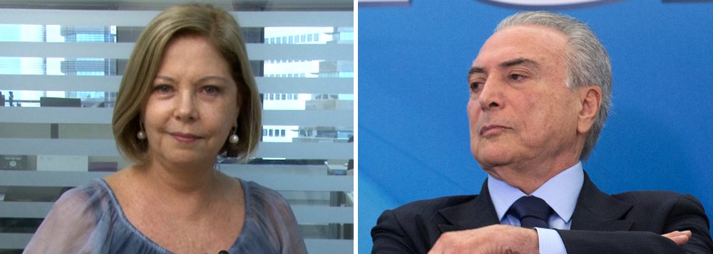 Colunista Eliane Cantanhêde, uma das mais entusiastas do governo de Michel Temer, anda com a esperança em baixa no governo; para ela, as delações da Odebrecht provocaram um "tsunami" no meio político, que poderá enfraquecer ainda mais o ocupante do Palácio do Planalto; Temer precisa tomar três providências urgentes, segundo Eliane: "parar de acreditar que a economia fará milagres políticos; evitar que a mídia escorra pelos seus dedos; cercar-se de reais notáveis em quem possa confiar. O isolamento é uma péssima companhia. Principalmente com um tsunami assustador, ou demolidor" (Foto: Aquiles Lins) Colunista Eliane Cantanhêde, uma das mais entusiastas do governo de Michel Temer, anda com a esperança em baixa no governo; para ela, as delações da Odebrecht provocaram um "tsunami" no meio político, que poderá enfraquecer ainda mais o ocupante do Palácio do Planalto; Temer precisa tomar três providências urgentes, segundo Eliane: "parar de acreditar que a economia fará milagres políticos; evitar que a mídia escorra pelos seus dedos; cercar-se de reais notáveis em quem possa confiar. O isolamento é uma péssima companhia. Principalmente com um tsunami assustador, ou demolidor"
