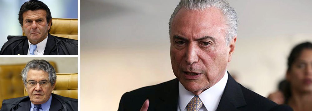 Depois de pedir a suspeição de Rodrigo Janot e perder por unanimidade, Michel Temer será novamente derrotado no Supremo Tribunal Federal, uma vez que a corte não irá barrar o envio da nova denúncia contra ele, desta vez por obstrução judicial e chefiar quadrilha, à Câmara dos Deputados; "Quem pode ou não determinar o recebimento da denúncia é a Câmara. É prematuro pedir ao STF para suspender a tramitação de um encaminhamento de denúncia à Câmara porque seria quase uma invasão da esfera da separação de Poderes", diz o ministro Luiz Fux; "eu não consigo perceber o agasalho jurídico-constitucional dessa posição", reforçou Marco Aurélio Mello, ao comentar a pretensão de Temer (Foto: Leonardo Attuch) Depois de pedir a suspeição de Rodrigo Janot e perder por unanimidade, Michel Temer será novamente derrotado no Supremo Tribunal Federal, uma vez que a corte não irá barrar o envio da nova denúncia contra ele, desta vez por obstrução judicial e chefiar quadrilha, à Câmara dos Deputados; "Quem pode ou não determinar o recebimento da denúncia é a Câmara. É prematuro pedir ao STF para suspender a tramitação de um encaminhamento de denúncia à Câmara porque seria quase uma invasão da esfera da separação de Poderes", diz o ministro Luiz Fux; "eu não consigo perceber o agasalho jurídico-constitucional dessa posição", reforçou Marco Aurélio Mello, ao comentar a pretensão de Temer