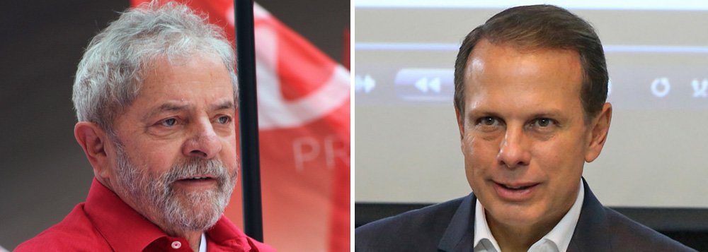 Na entrevista que concedeu nesta quarta-feira, 4, à Rádio Jornal de Pernambuco, o ex-presidente Lula disse que o prefeito de São Paulo, João Doria (PSDB), o ataca na tentativa de ganhar projeção nacional numa eventual disputa presidencial em 2018; "Há tempos ele vem provocando, na tentativa de que eu aceite o debate para poder se projetar na disputa nacional. Ele que faça campanha com o partido dele, como bem entender. Eu tenho outras preocupações, eu acho que o Brasil precisa efetivamente voltar a crescer e gerar empregos, que é o que o povo precisa", disse; para Lula, desconhecido para o restante do Brasil, Doria "sequer está fazendo o seu dever como prefeito da cidade de São Paulo" (Foto: Aquiles Lins) Na entrevista que concedeu nesta quarta-feira, 4, à Rádio Jornal de Pernambuco, o ex-presidente Lula disse que o prefeito de São Paulo, João Doria (PSDB), o ataca na tentativa de ganhar projeção nacional numa eventual disputa presidencial em 2018; "Há tempos ele vem provocando, na tentativa de que eu aceite o debate para poder se projetar na disputa nacional. Ele que faça campanha com o partido dele, como bem entender. Eu tenho outras preocupações, eu acho que o Brasil precisa efetivamente voltar a crescer e gerar empregos, que é o que o povo precisa", disse; para Lula, desconhecido para o restante do Brasil, Doria "sequer está fazendo o seu dever como prefeito da cidade de São Paulo"