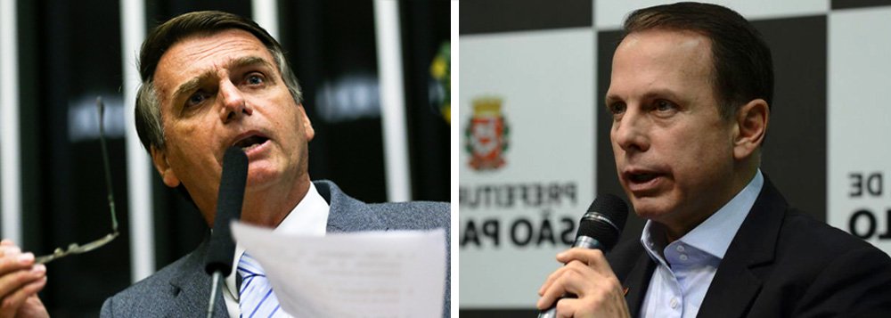 Simpatizantes do deputado Jair Bolsonaro, que é evangélico e conhecido por suas posições reacionárias e preconceituosas, tem usado a estratégia do 'fake news' para tentar "desconstruir" a boa imagem que o prefeito de São Paulo, João Doria (PSDB), vem cultivando junto às igrejas evangélicas; em grupos pró-Bolsonaro, Doria chegou a ser descrito como "social-democrata (esquerda)" e "falsa direita" (Foto: Gisele Federicce) Simpatizantes do deputado Jair Bolsonaro, que é evangélico e conhecido por suas posições reacionárias e preconceituosas, tem usado a estratégia do 'fake news' para tentar "desconstruir" a boa imagem que o prefeito de São Paulo, João Doria (PSDB), vem cultivando junto às igrejas evangélicas; em grupos pró-Bolsonaro, Doria chegou a ser descrito como "social-democrata (esquerda)" e "falsa direita"