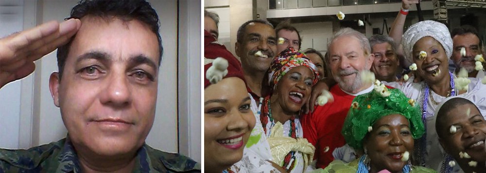 O policial civil Adjalbas Pereira, que foi detido com uma arma na manifestação contra o ex-presidente Luiz Inácio Lula da Silva em Salvador, disse que estava "só passando" pelo local do protesto quando ia a um supermercado; Adjalbas é filiado ao PSC da Bahia e foi candidato a deputado estadual em 2010, quando teve 686 votos e não foi eleito. Segundo ele, ao princípio de confusão, sacou uma arma e apontou para cima para evitar que manifestantes pró-intervenção militar, que eram minoria, fossem agredidos (Foto: Aquiles Lins) O policial civil Adjalbas Pereira, que foi detido com uma arma na manifestação contra o ex-presidente Luiz Inácio Lula da Silva em Salvador, disse que estava "só passando" pelo local do protesto quando ia a um supermercado; Adjalbas é filiado ao PSC da Bahia e foi candidato a deputado estadual em 2010, quando teve 686 votos e não foi eleito. Segundo ele, ao princípio de confusão, sacou uma arma e apontou para cima para evitar que manifestantes pró-intervenção militar, que eram minoria, fossem agredidos