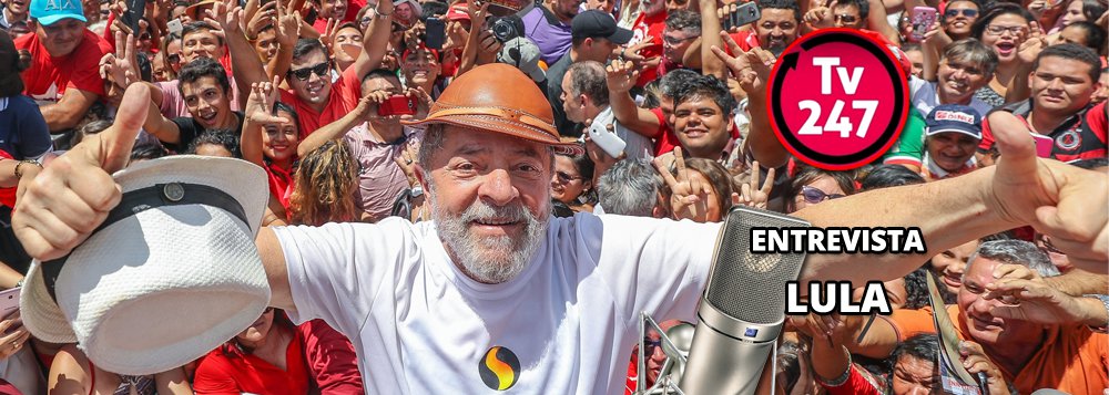O ex-presidente Luiz Inácio Lula da Silva concederá uma entrevista à TV 247 nesta manhã, em que fará um balanço de sua caravana pelo Nordeste, que se encerra em São Luís, a capital maranhense (Foto: Leonardo Attuch) O ex-presidente Luiz Inácio Lula da Silva concederá uma entrevista à TV 247 nesta manhã, em que fará um balanço de sua caravana pelo Nordeste, que se encerra em São Luís, a capital maranhense