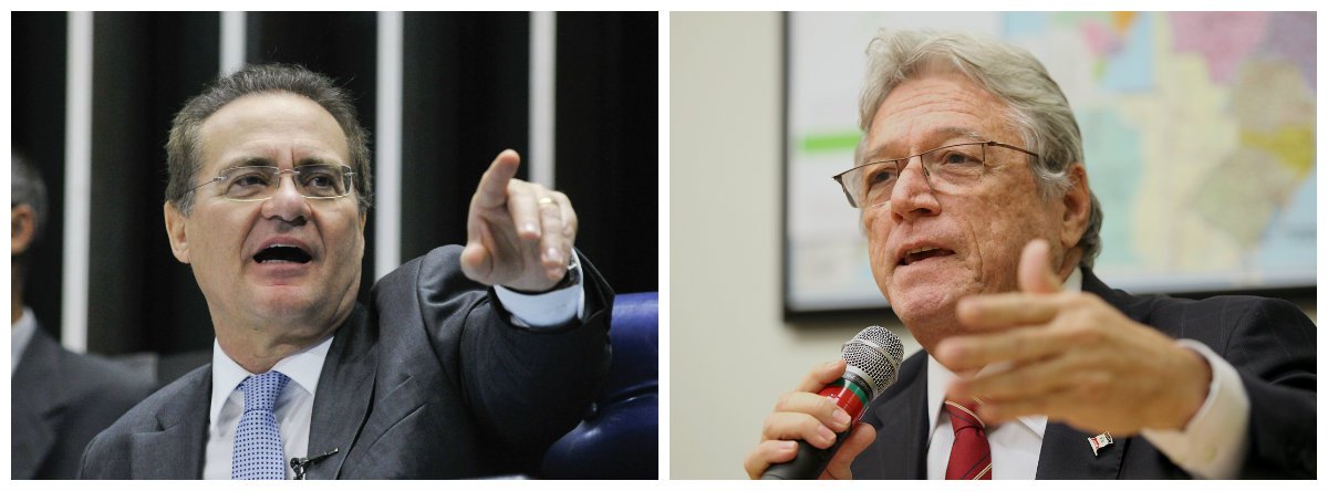 Os entendimentos visando a reedição da dobradinha entre o senador Renan Calheiros (PMDB-AL) e o ex-governador Teotonio Vilela (PSDB) estariam adiantadas na disputa pelas duas vagas, em 2018, ao Senado; história foi citada uma fonte do PDB e a mesma possibilidade foi revelada para um grupo de políticos que esteve em reunião na sede do governo de Alagoas com dirigentes máximos do PMDB local, recentemente (Foto: Voney Malta) Os entendimentos visando a reedição da dobradinha entre o senador Renan Calheiros (PMDB-AL) e o ex-governador Teotonio Vilela (PSDB) estariam adiantadas na disputa pelas duas vagas, em 2018, ao Senado; história foi citada uma fonte do PDB e a mesma possibilidade foi revelada para um grupo de políticos que esteve em reunião na sede do governo de Alagoas com dirigentes máximos do PMDB local, recentemente