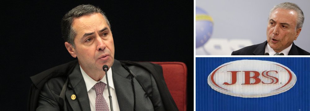 Ministro do Supremo Tribunal Federal Luís Roberto Barroso reconheceu nesta sexta-feira 9 que o governo federal usa o Estado para destruir a empresa JBS, que delata Michel Temer na Lava Jato; segundo ele, o Estado brasileiro é "rancoroso e vingativo" e, em sua opinião, o frigorífico tende a sofrer retaliação após o empresário Joesley Batista ter denunciado Temer por participar de esquema de corrupção; "Ninguém tem dúvida de que a JBS vai virar terra arrasada. Já está lá a Polícia Federal, a Receita Federal, a CVM (Comissão de Valores Mobiliários). De repente, todo mundo descobriu a JBS. É um Estado rancoroso e vingativo. Portanto, a gente tem que diminuir esse Estado, já que não pode se livrar dele", afirmou (Foto: Gisele Federicce) Ministro do Supremo Tribunal Federal Luís Roberto Barroso reconheceu nesta sexta-feira 9 que o governo federal usa o Estado para destruir a empresa JBS, que delata Michel Temer na Lava Jato; segundo ele, o Estado brasileiro é "rancoroso e vingativo" e, em sua opinião, o frigorífico tende a sofrer retaliação após o empresário Joesley Batista ter denunciado Temer por participar de esquema de corrupção; "Ninguém tem dúvida de que a JBS vai virar terra arrasada. Já está lá a Polícia Federal, a Receita Federal, a CVM (Comissão de Valores Mobiliários). De repente, todo mundo descobriu a JBS. É um Estado rancoroso e vingativo. Portanto, a gente tem que diminuir esse Estado, já que não pode se livrar dele", afirmou