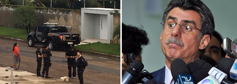 O senador Romero Jucá (PMDB-RR), protagonista do golpe de 2016 que defendeu a derrubada da presidente Dilma Rousseff para "estancar a sangria", é o novo alvo da Polícia Federal; nesta manhã, a PF deflagrou uma operação para cumprir mandados de busca e apreensão e condução coercitiva contra filhos e enteados do líder do governo no Senado e presidente nacional do PMDB; a assessoria da PF informou que, na investigação, foi identificado o desvio de R$ 32 milhões dos cofres públicos por meio do superfaturamento na compra da Fazenda Recreio – propriedade localizada em Boa Vista – e na construção do empreendimento Vila Jardim, projeto financiado com recursos do programa Minha Casa Minha Vida na capital de Roraima (Foto: Leonardo Attuch) O senador Romero Jucá (PMDB-RR), protagonista do golpe de 2016 que defendeu a derrubada da presidente Dilma Rousseff para "estancar a sangria", é o novo alvo da Polícia Federal; nesta manhã, a PF deflagrou uma operação para cumprir mandados de busca e apreensão e condução coercitiva contra filhos e enteados do líder do governo no Senado e presidente nacional do PMDB; a assessoria da PF informou que, na investigação, foi identificado o desvio de R$ 32 milhões dos cofres públicos por meio do superfaturamento na compra da Fazenda Recreio – propriedade localizada em Boa Vista – e na construção do empreendimento Vila Jardim, projeto financiado com recursos do programa Minha Casa Minha Vida na capital de Roraima