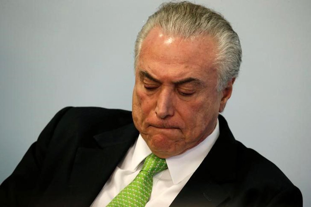 Presidente Michel Temer durante cerimônia no Palácio do Planalto, em Brasília 05/06/2017 REUTERS/Ueslei Marcelino (Foto: Esmael Morais) Presidente Michel Temer durante cerimônia no Palácio do Planalto, em Brasília 05/06/2017 REUTERS/Ueslei Marcelino