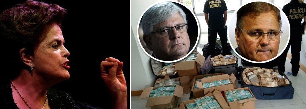 Presidente deposta Dilma Rousseff afirmou nesta quarta-feira, 6, que a denúncia do procurador-geral Rodrigo Janot contra ela, o ex-presidente Lula e membros do PT está baseada apenas em "ilações, deduções e insinuações" de delatores; "A denúncia se apoia em mentiras fabricadas, algumas bastante antigas, que parecem ter sido recuperadas e trazidas de novo à baila apenas para desviar a atenção das gravações divulgadas", disse Dilma em nota; "Na semana em que o país toma conhecimento da deterioração ética e moral que cerca o mercado da corrupção, no dia em que a polícia encontra uma dúzia de malas cheias de dinheiro roubado por elemento central na articulação do presidente golpista, o procurador lança mão do diversionismo", reforça Dilma
(Foto: Aquiles Lins) Presidente deposta Dilma Rousseff afirmou nesta quarta-feira, 6, que a denúncia do procurador-geral Rodrigo Janot contra ela, o ex-presidente Lula e membros do PT está baseada apenas em "ilações, deduções e insinuações" de delatores; "A denúncia se apoia em mentiras fabricadas, algumas bastante antigas, que parecem ter sido recuperadas e trazidas de novo à baila apenas para desviar a atenção das gravações divulgadas", disse Dilma em nota; "Na semana em que o país toma conhecimento da deterioração ética e moral que cerca o mercado da corrupção, no dia em que a polícia encontra uma dúzia de malas cheias de dinheiro roubado por elemento central na articulação do presidente golpista, o procurador lança mão do diversionismo", reforça Dilma