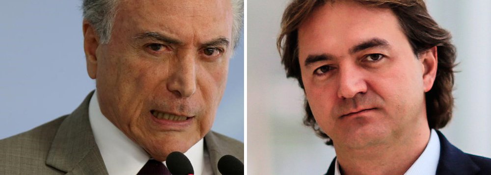 Depois de determinar que estatais como Caixa e Petrobras rompessem contratos com as empresas da JBS, pivô de uma delação premiada que tem afundado seu governo, Michel Temer admitiu, em declaração feita ao jornalista Kennedy Alencar, do SBT, que vai usar o Estado também para perseguir diretamente o empresário Joesley Batista; "Se o Ministério Público não pretende tomar medidas judiciais contra um criminoso que mereceria dois mil anos de prisão, eu tomarei as medidas para colocá-lo na cadeia", ameaçou o peemedebista; em entrevista à revista Época neste fim de semana, Joesley apontou Temer como chefe da "maior e mais perigosa organização criminosa do Brasil" (Foto: Gisele Federicce) Depois de determinar que estatais como Caixa e Petrobras rompessem contratos com as empresas da JBS, pivô de uma delação premiada que tem afundado seu governo, Michel Temer admitiu, em declaração feita ao jornalista Kennedy Alencar, do SBT, que vai usar o Estado também para perseguir diretamente o empresário Joesley Batista; "Se o Ministério Público não pretende tomar medidas judiciais contra um criminoso que mereceria dois mil anos de prisão, eu tomarei as medidas para colocá-lo na cadeia", ameaçou o peemedebista; em entrevista à revista Época neste fim de semana, Joesley apontou Temer como chefe da "maior e mais perigosa organização criminosa do Brasil"