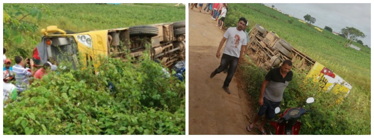 Um ônibus que transportava cerca de 70 estudantes da Escola Estadual Nossa Senhora da Conceição e da Escola Municipal Barros Paes tombou quando passava pela zona rural do município de Craíbas, Agreste de Alagoas; veículo estava com lotação acima da capacidade ; seis ambulâncias e mais duas motos do Samu foram acionadas para socorrer as vítimas, além de duas viaturas do Corpo de Bombeiros (Foto: Voney Malta) Um ônibus que transportava cerca de 70 estudantes da Escola Estadual Nossa Senhora da Conceição e da Escola Municipal Barros Paes tombou quando passava pela zona rural do município de Craíbas, Agreste de Alagoas; veículo estava com lotação acima da capacidade ; seis ambulâncias e mais duas motos do Samu foram acionadas para socorrer as vítimas, além de duas viaturas do Corpo de Bombeiros