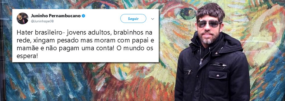 Ex-jogador e atualmente comentarista esportivo, Juninho Pernambucano usou o Twitter para criticar os defensores das ideias de extrema direita do deputado federal e pré-candidato à Presidência da República, Jair Bolsonaro (PSC-RJ); "Não sabia que bolsominions me seguiam. Por favor não me sigam. Não quero quantidade de seguidores e sim qualidade humana e caráter deles!", disse (Foto: Paulo Emílio) Ex-jogador e atualmente comentarista esportivo, Juninho Pernambucano usou o Twitter para criticar os defensores das ideias de extrema direita do deputado federal e pré-candidato à Presidência da República, Jair Bolsonaro (PSC-RJ); "Não sabia que bolsominions me seguiam. Por favor não me sigam. Não quero quantidade de seguidores e sim qualidade humana e caráter deles!", disse