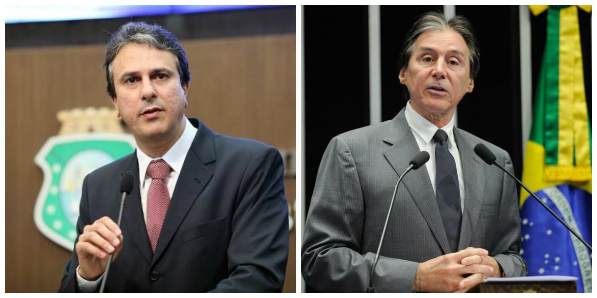O governador Camilo Santana passa o dia hoje (6) em Brasília, onde terá uma série de audiências nos ministérios para tratar dos projetos de interesse do Ceará. À noite, às 19 h tem uma reunião com o presidente do Senado, Eunício Oliveira. A pauta da reunião com o senador não divulgada. Eunício faz oposição ao governador, com quem disputou o Governo do Ceará, em 2014 (Foto: Fatima 247) O governador Camilo Santana passa o dia hoje (6) em Brasília, onde terá uma série de audiências nos ministérios para tratar dos projetos de interesse do Ceará. À noite, às 19 h tem uma reunião com o presidente do Senado, Eunício Oliveira. A pauta da reunião com o senador não divulgada. Eunício faz oposição ao governador, com quem disputou o Governo do Ceará, em 2014