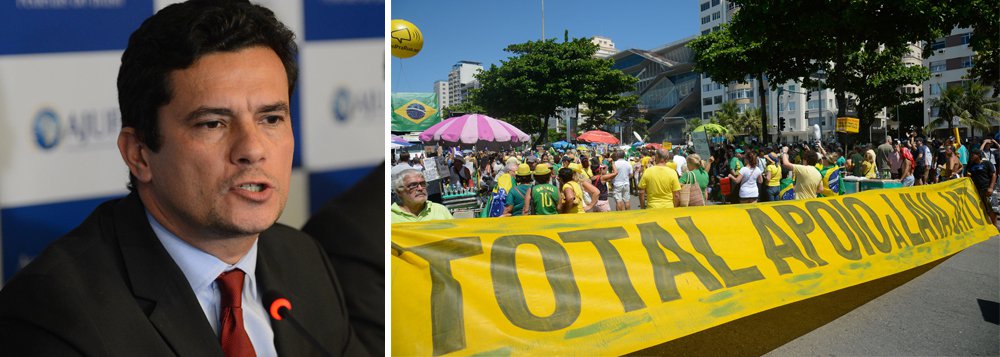 Em passagem pela Universidade Católica de Buenos Aires, o juiz Sergio Moro disse que a chave para o sucesso da Lava Jato foi dar publicidade às ações da força-tarefa e contar com o apoio de "milhões que foram às ruas" protestar contra a corrupção; isso, segundo Moro, permite que os procuradores, a Polícia Federal e a Justiça atuem com total independência, sem se submeterem a pressões, segundo reportagem do jornal El País; ele defendeu a delação premiada e se orgulhou de "prender os mais importantes do país", além de fazer com que "as empresas pedissem perdão aos brasileiros em anúncios nos jornais" (Foto: Gisele Federicce) Em passagem pela Universidade Católica de Buenos Aires, o juiz Sergio Moro disse que a chave para o sucesso da Lava Jato foi dar publicidade às ações da força-tarefa e contar com o apoio de "milhões que foram às ruas" protestar contra a corrupção; isso, segundo Moro, permite que os procuradores, a Polícia Federal e a Justiça atuem com total independência, sem se submeterem a pressões, segundo reportagem do jornal El País; ele defendeu a delação premiada e se orgulhou de "prender os mais importantes do país", além de fazer com que "as empresas pedissem perdão aos brasileiros em anúncios nos jornais"