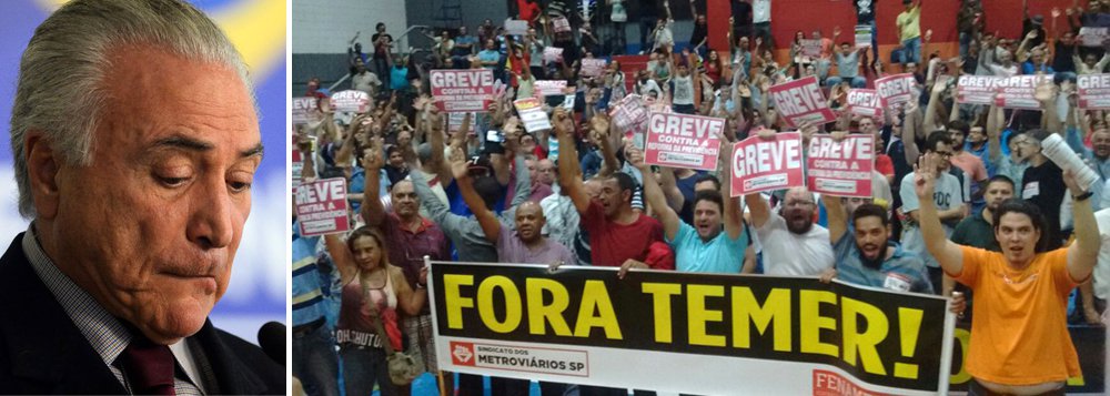 A reforma trabalhista de Temer foi aprovada pela maioria governista (27 votos a 10) na comissão especial na tarde desta terça-feira e será votada amanhã pelo plenário, com o governo movendo mundos e fundos, e até exonerando ministros-deputados para que participem da votação, diz a colunista do 247 Tereza Cruvinel; "O governo corre. Quer liquidar a fatura antes da greve geral que as centrais sindicais marcaram para sexta-feira, em protesto contra as reformas de Temer. Se a trabalhista passar amanhã, as relações trabalhistas nunca mais serão a mesma: tudo será mais precário e instável, além de nenhum emprego será gerado pela reforma, ao contrário do que disseram tantos governistas ao longo da votação" (Foto: Tereza Cruvinel) A reforma trabalhista de Temer foi aprovada pela maioria governista (27 votos a 10) na comissão especial na tarde desta terça-feira e será votada amanhã pelo plenário, com o governo movendo mundos e fundos, e até exonerando ministros-deputados para que participem da votação, diz a colunista do 247 Tereza Cruvinel; "O governo corre. Quer liquidar a fatura antes da greve geral que as centrais sindicais marcaram para sexta-feira, em protesto contra as reformas de Temer. Se a trabalhista passar amanhã, as relações trabalhistas nunca mais serão a mesma: tudo será mais precário e instável, além de nenhum emprego será gerado pela reforma, ao contrário do que disseram tantos governistas ao longo da votação"
