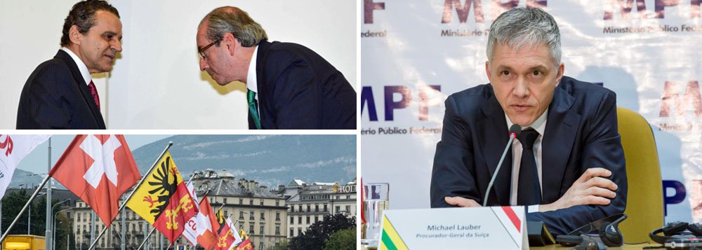 A Procuradoria-Geral da Suíça já confiscou um total de US$ 1 bilhão em ativos ligados às investigações da operação Lava Jato, um aumento em relação aos US$ 800 milhões que tinham sido apreendidos ao longo de 2015, anunciou o órgão nesta quarta-feira; entre os políticos citados como beneficiários de contas secretas na Suíça já foram citados Eduardo Cunha e Henrique Eduardo Alves, dois ex-presidentes da Câmara dos Deputados, que foram articuladores do golpe de 2016 e são aliados próximos de Michel Temer; o anúncio foi feito nesta quarta-feira pelo procurador-geral Michael Lauber (Foto: Leonardo Attuch) A Procuradoria-Geral da Suíça já confiscou um total de US$ 1 bilhão em ativos ligados às investigações da operação Lava Jato, um aumento em relação aos US$ 800 milhões que tinham sido apreendidos ao longo de 2015, anunciou o órgão nesta quarta-feira; entre os políticos citados como beneficiários de contas secretas na Suíça já foram citados Eduardo Cunha e Henrique Eduardo Alves, dois ex-presidentes da Câmara dos Deputados, que foram articuladores do golpe de 2016 e são aliados próximos de Michel Temer; o anúncio foi feito nesta quarta-feira pelo procurador-geral Michael Lauber