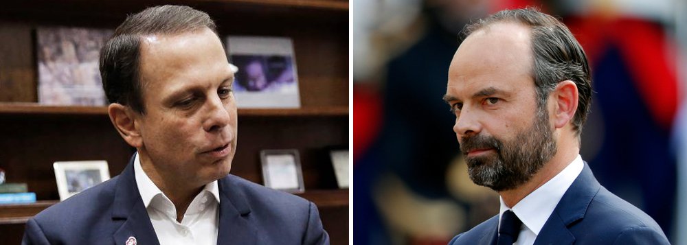 "Na rápida passagem de João Doria por Paris, a agenda oficial do prefeito anunciou que ele teria um almoço reservado no sábado com o primeiro-ministro francês, Édouard Philippe, que não estava na cidade. A informação sobre o encontro bilateral foi enviada aos jornalistas brasileiros antes de chegada de Doria na cidade e confirmada na noite de sexta-feira, mas em nenhum momento constou da agenda oficial do líder francês", informa o DCM (Foto: Leonardo Attuch) "Na rápida passagem de João Doria por Paris, a agenda oficial do prefeito anunciou que ele teria um almoço reservado no sábado com o primeiro-ministro francês, Édouard Philippe, que não estava na cidade. A informação sobre o encontro bilateral foi enviada aos jornalistas brasileiros antes de chegada de Doria na cidade e confirmada na noite de sexta-feira, mas em nenhum momento constou da agenda oficial do líder francês", informa o DCM