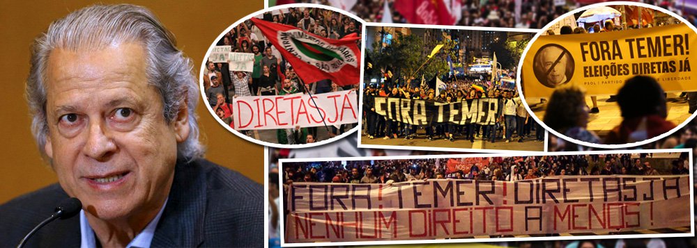 Ex-ministro José Dirceu mandou um recado para a militância do PT; em áudio distribuído em grupos de Whatsapp, criticou o golpe contra o mandato da presidente eleita Dilma Rousseff e pediu aumento da mobilização contra o governo de Michel Temer; "Eles na mão nos tiraram do governo. Nós não devemos ter ilusão nenhuma, nós precisamos ocupar as ruas desse país, nós precisamos conversar como o povo. E nós precisamos reconquistar aquilo que nós ganhamos quatro vezes democraticamente, legitimamente, que é o governo do Brasil", disse Dirceu (Foto: Aquiles Lins) Ex-ministro José Dirceu mandou um recado para a militância do PT; em áudio distribuído em grupos de Whatsapp, criticou o golpe contra o mandato da presidente eleita Dilma Rousseff e pediu aumento da mobilização contra o governo de Michel Temer; "Eles na mão nos tiraram do governo. Nós não devemos ter ilusão nenhuma, nós precisamos ocupar as ruas desse país, nós precisamos conversar como o povo. E nós precisamos reconquistar aquilo que nós ganhamos quatro vezes democraticamente, legitimamente, que é o governo do Brasil", disse Dirceu