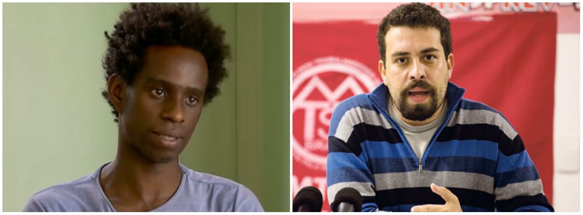 Co-fundador e militante do MTST, do movimento Povo sem Medo e do Vamos, Guilherme Boulos criticou a Polícia Civil de São Paulo, que não viu racismo no caso do ator negro Diogo Cintra, 24, espancado por um grupo que o havia assaltado próximo ao terminal de transporte público Parque Dom Pedro, no centro da capita paulista; "Um racismo depois do outro: Polícia Civil de SP não caracteriza racismo no caso do ator negro espancado por seguranças de terminal de ônibus após ser 'confundido com ladrão'. Ato racista, investigação racista", escreveu Boulos em no Twitter; a delegada Gabriela Pereira, que investiga o caso, não descarta a possibilidade de outros funcionários do terminal estarem envolvidos (Foto: Leonardo Lucena) Co-fundador e militante do MTST, do movimento Povo sem Medo e do Vamos, Guilherme Boulos criticou a Polícia Civil de São Paulo, que não viu racismo no caso do ator negro Diogo Cintra, 24, espancado por um grupo que o havia assaltado próximo ao terminal de transporte público Parque Dom Pedro, no centro da capita paulista; "Um racismo depois do outro: Polícia Civil de SP não caracteriza racismo no caso do ator negro espancado por seguranças de terminal de ônibus após ser 'confundido com ladrão'. Ato racista, investigação racista", escreveu Boulos em no Twitter; a delegada Gabriela Pereira, que investiga o caso, não descarta a possibilidade de outros funcionários do terminal estarem envolvidos