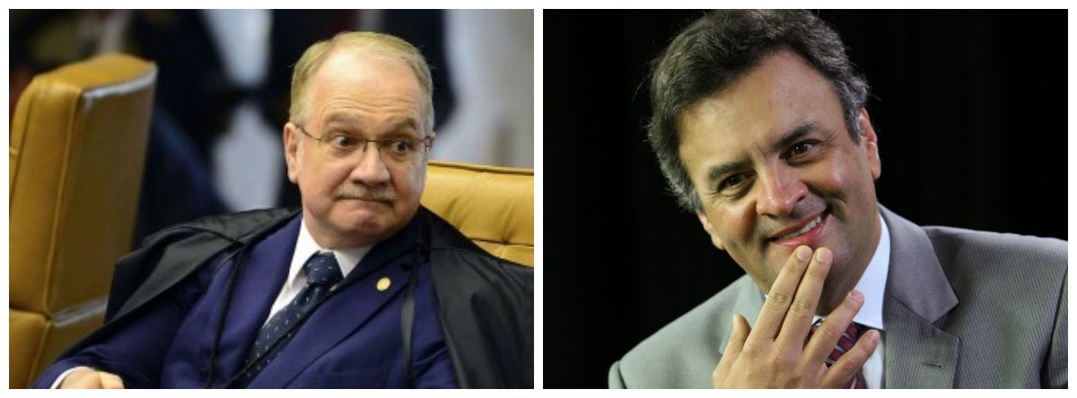 Ministro do Supremo Tribunal Federal (STF) Edson Fachin e senador Aécio Neves (PSDB-MG) (Foto: Gisele Federicce) Ministro do Supremo Tribunal Federal (STF) Edson Fachin e senador Aécio Neves (PSDB-MG)