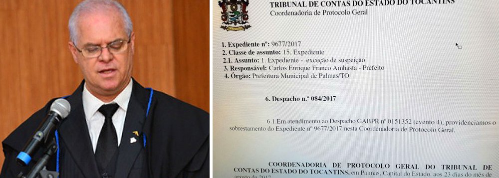 O prefeito Carlos Amastha (PSB) e a Prefeitura de Palmas estão pedindo ao Tribunal de Contas do Estado (TCE) a suspeição do conselheiro Alberto Sevilha, que tomou várias decisões que contrariaram a gestão municipal; é ele, por exemplo, o responsável pela suspensão total do Decreto 1.321 de 2016, que impediu a atualização em 25% a Planta de Valores da Capital; o IPTU foi recolhido este ano sem reajuste (Foto: Leonardo Lucena) O prefeito Carlos Amastha (PSB) e a Prefeitura de Palmas estão pedindo ao Tribunal de Contas do Estado (TCE) a suspeição do conselheiro Alberto Sevilha, que tomou várias decisões que contrariaram a gestão municipal; é ele, por exemplo, o responsável pela suspensão total do Decreto 1.321 de 2016, que impediu a atualização em 25% a Planta de Valores da Capital; o IPTU foi recolhido este ano sem reajuste