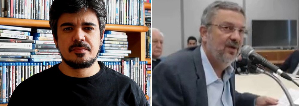 O crítico de cinema Pablo Villaça comentou em seu perfil no Twitter o depoimento do ex-ministro Antonio Palocci ao juiz federal Sérgio Moro; "Esta não é a primeira vez que alguém 'incrimina' Lula" para tentar agradar o juiz federal Sérgio Moro e se livrar da cadeia em Curitiba. "A questão é: tem provas?, complementa Villaça; O crítico de cinema mineiro encerrou a sequência de quatro tweets dizendo que "se Palocci não apresentar provas contra Lula, podem ter certeza que ninguém mais apresentará, Se há alguém que poderia tê-las, é ele" (Foto: Charles Nisz) O crítico de cinema Pablo Villaça comentou em seu perfil no Twitter o depoimento do ex-ministro Antonio Palocci ao juiz federal Sérgio Moro; "Esta não é a primeira vez que alguém 'incrimina' Lula" para tentar agradar o juiz federal Sérgio Moro e se livrar da cadeia em Curitiba. "A questão é: tem provas?, complementa Villaça; O crítico de cinema mineiro encerrou a sequência de quatro tweets dizendo que "se Palocci não apresentar provas contra Lula, podem ter certeza que ninguém mais apresentará, Se há alguém que poderia tê-las, é ele"