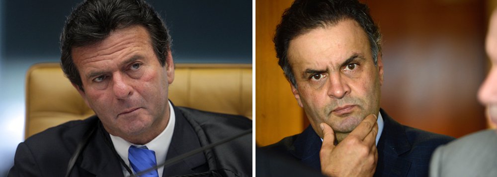 O ministro do Supremo Tribunal Federal (STF) Luiz Fux afirmou nesta segunda-feira, 2, que "por força da Constituição, o único poder que pode proferir decisões finais é o Poder Judiciário", em referência ao afastamento do senador Aécio Neves (PSDB-MG) do mandato e recolhimento noturno decidido na semana passada pela 1ª Turma do STF; Fux enfatizou que "a cultura do descumprimento da decisão judicial é condicente ao caos político e institucional e à destruição da ideia de um Estado de Direito"; mas, segundo ele, o caso não deve gerar uma crise entre os poderes Legislativo e Judiciário no país
(Foto: Aquiles Lins) O ministro do Supremo Tribunal Federal (STF) Luiz Fux afirmou nesta segunda-feira, 2, que "por força da Constituição, o único poder que pode proferir decisões finais é o Poder Judiciário", em referência ao afastamento do senador Aécio Neves (PSDB-MG) do mandato e recolhimento noturno decidido na semana passada pela 1ª Turma do STF; Fux enfatizou que "a cultura do descumprimento da decisão judicial é condicente ao caos político e institucional e à destruição da ideia de um Estado de Direito"; mas, segundo ele, o caso não deve gerar uma crise entre os poderes Legislativo e Judiciário no país
