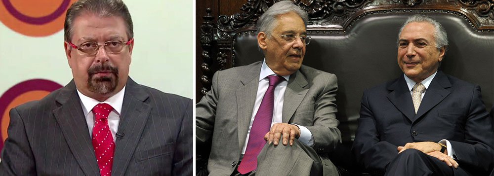 "O PSDB foi criado numa cisão com o PMDB de Orestes Quércia. Montoro e Covas queriam distância de um governo acusado de corrupção. Por que agora está tão difícil para parte do tucanato paulista descer a rampa e retomar suas origens? Será apego aos cargos? Ou seria o medo de ficar exposto à Justiça sem o manto do poder? Ficar do lado errado desse muro é correr o sério risco de pagar pela omissão em 2018", diz o jornalista Florestan Fernandes Júnior (Foto: Leonardo Attuch) "O PSDB foi criado numa cisão com o PMDB de Orestes Quércia. Montoro e Covas queriam distância de um governo acusado de corrupção. Por que agora está tão difícil para parte do tucanato paulista descer a rampa e retomar suas origens? Será apego aos cargos? Ou seria o medo de ficar exposto à Justiça sem o manto do poder? Ficar do lado errado desse muro é correr o sério risco de pagar pela omissão em 2018", diz o jornalista Florestan Fernandes Júnior