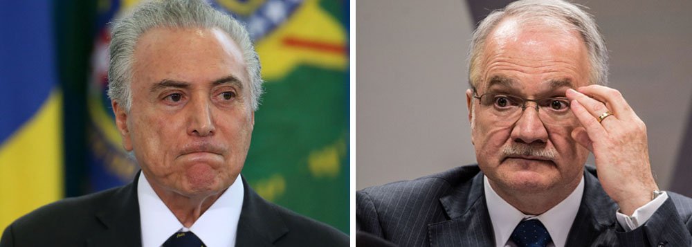 Protocolado por aliados de Michel Temer, o pedido na Comissão de Constituição e Justiça da Câmara para que o ministro Edson Fachin explique sua relação com Ricardo Saud, lobista e delator da JBS, foi recebida no Supremo Tribunal Federal como sinal de guerra aberta; na corte, alguns ministros veem a iniciativa como uma tentativa de intimidação; há quem aconselhe o Supremo a sinalizar que a ofensiva dos deputados da base pode ser vista como “coação” — um crime, portanto (Foto: Giuliana Miranda) Protocolado por aliados de Michel Temer, o pedido na Comissão de Constituição e Justiça da Câmara para que o ministro Edson Fachin explique sua relação com Ricardo Saud, lobista e delator da JBS, foi recebida no Supremo Tribunal Federal como sinal de guerra aberta; na corte, alguns ministros veem a iniciativa como uma tentativa de intimidação; há quem aconselhe o Supremo a sinalizar que a ofensiva dos deputados da base pode ser vista como “coação” — um crime, portanto