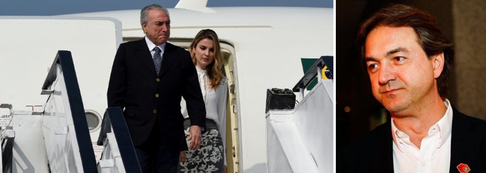 Cai por terra mais uma versão de Michel Temer, desta vez sobre não saber quem era o dono de um jatinho com o qual viajou para a Bahia com Marcela quando era vice-presidente; o empresário Joesley Batista, dono da JBS e do jatinho emprestado a Temer, contou à Procuradoria Geral da República que mandou entregar flores a Marcela Temer e que o próprio Temer lhe telefonou para agradecer; Joesley disse que as flores eram um presente de Dona Flora, mãe dos irmãos Batista; versão contradiz nota divulgada pelo Planalto sobre desconhecimento do dono da aeronave, que foi usada pelo casal Temer em janeiro de 2011 (Foto: Gisele Federicce) Cai por terra mais uma versão de Michel Temer, desta vez sobre não saber quem era o dono de um jatinho com o qual viajou para a Bahia com Marcela quando era vice-presidente; o empresário Joesley Batista, dono da JBS e do jatinho emprestado a Temer, contou à Procuradoria Geral da República que mandou entregar flores a Marcela Temer e que o próprio Temer lhe telefonou para agradecer; Joesley disse que as flores eram um presente de Dona Flora, mãe dos irmãos Batista; versão contradiz nota divulgada pelo Planalto sobre desconhecimento do dono da aeronave, que foi usada pelo casal Temer em janeiro de 2011