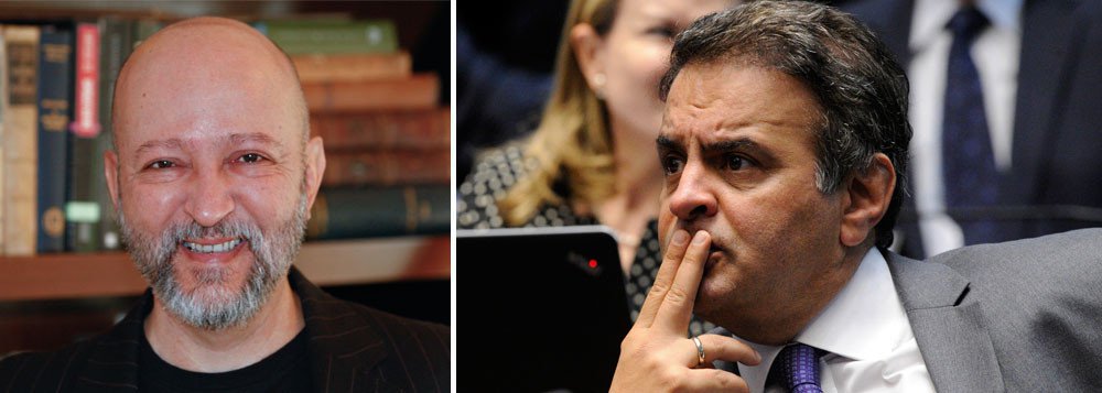 "Se o Brasil fosse um país lógico, a precariedade da situação penal de Aécio Neves levaria o Senado a manter as sanções cautelares impostas ao tucano pela Primeira Turma do Supremo Tribunal Federal. Mas foi justamente a debilidade do seu prontuário que devolveu a Aécio o mandato e a liberdade noturna", escreve o jornalista; "Num plenário repleto de encrencados, os senadores investigados, denunciados e réus tiraram Aécio da forca para se proteger da corda", diz Josias (Foto: Gisele Federicce) "Se o Brasil fosse um país lógico, a precariedade da situação penal de Aécio Neves levaria o Senado a manter as sanções cautelares impostas ao tucano pela Primeira Turma do Supremo Tribunal Federal. Mas foi justamente a debilidade do seu prontuário que devolveu a Aécio o mandato e a liberdade noturna", escreve o jornalista; "Num plenário repleto de encrencados, os senadores investigados, denunciados e réus tiraram Aécio da forca para se proteger da corda", diz Josias