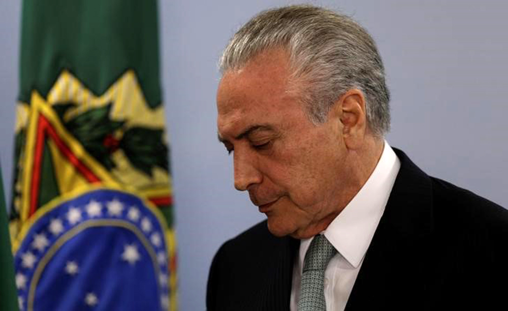 Presidente Michel Temer durante pronunciamento no Palácio do Planalto em Brasília 18/05/2017 REUTERS/Ueslei Marcelino (Foto: Roberto Amaral) Presidente Michel Temer durante pronunciamento no Palácio do Planalto em Brasília 18/05/2017 REUTERS/Ueslei Marcelino