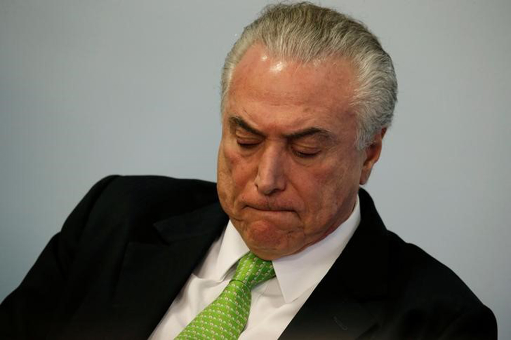 Presidente Michel Temer durante cerimônia no Palácio do Planalto, em Brasília 05/06/2017 REUTERS/Ueslei Marcelino (Foto: Leonardo Attuch) Presidente Michel Temer durante cerimônia no Palácio do Planalto, em Brasília 05/06/2017 REUTERS/Ueslei Marcelino