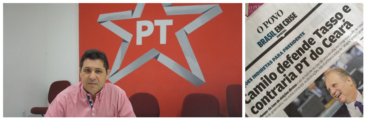 Em reação às declarações do governador Camilo Santana de apoio à Tasso Jereissati em caso de eleições indiretas, o presidente do PT Ceará, Fco. de Assis Diniz afirmou ao Ceará 247 que a decisão do partido sobre a saída da crise política que atravessa o Brasil, vale pra todos os filiados. "A resolução é que não temos qualquer perspectiva de debater qualquer outra saída que não seja a de eleições diretas. Uma eleição indireta nesse Congresso desmoralizado, não tem qualquer legitimidade e Camilo não fala pelo PT, que tem posição muita clara"
(Foto: Fatima 247) Em reação às declarações do governador Camilo Santana de apoio à Tasso Jereissati em caso de eleições indiretas, o presidente do PT Ceará, Fco. de Assis Diniz afirmou ao Ceará 247 que a decisão do partido sobre a saída da crise política que atravessa o Brasil, vale pra todos os filiados. "A resolução é que não temos qualquer perspectiva de debater qualquer outra saída que não seja a de eleições diretas. Uma eleição indireta nesse Congresso desmoralizado, não tem qualquer legitimidade e Camilo não fala pelo PT, que tem posição muita clara"