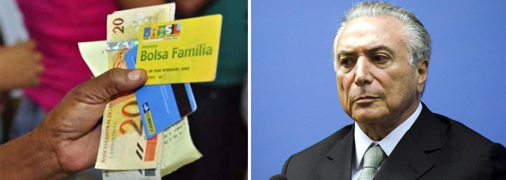 O governo de Michel Temer passou a tesoura no Bolsa Família; em julho deste ano, o número de beneficiários do programa teve o maior corte em relação a um mês anterior desde seu lançamento, em 2003:o número de benefícios encolheu em 543 mil famílias; o corte inclui suspensões para avaliação e cancelamentos; o número de bolsas pagas foi o menor desde julho de 2010, quando foram pagas 12.582.844 bolsas; se compararmos julho de 2014 com o mesmo mês de 2017, houve uma redução de 1,5 milhão de bolsas pagas (Foto: Giuliana Miranda) O governo de Michel Temer passou a tesoura no Bolsa Família; em julho deste ano, o número de beneficiários do programa teve o maior corte em relação a um mês anterior desde seu lançamento, em 2003:o número de benefícios encolheu em 543 mil famílias; o corte inclui suspensões para avaliação e cancelamentos; o número de bolsas pagas foi o menor desde julho de 2010, quando foram pagas 12.582.844 bolsas; se compararmos julho de 2014 com o mesmo mês de 2017, houve uma redução de 1,5 milhão de bolsas pagas