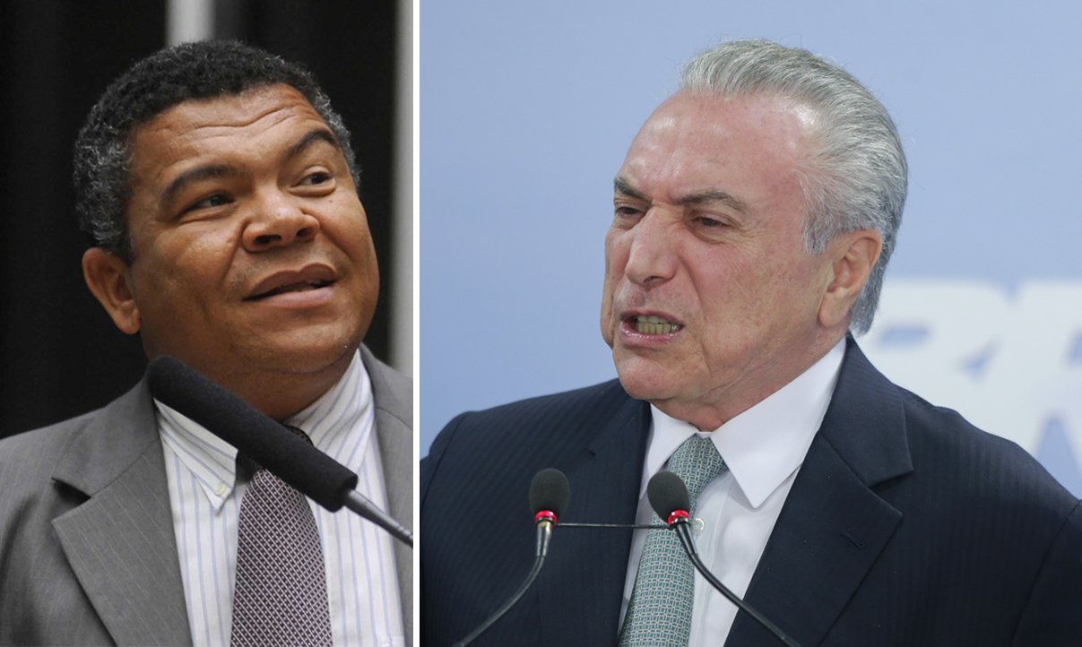 Diante da pesquisa CUT/Voz Populi divulgada nesta terça-feira, que aponta Michel Temer com apenas 3% de aprovação entre os brasileiros, o deputado federal baiano Valmir Assunção (PT) diz que o peemedebista "virou margem de erro"; "Não tem mais para onde cair. 3% é quase menor que a margem de erro de uma pesquisa eleitoral. Temer virou margem de erro. São níveis alarmantes de rejeição de um governo criado de um golpe parlamentar contra uma presidenta eleita pelo voto do povo. Temer aumentou o desemprego e retirou direitos históricos da classe trabalhadora", diz Assunção (Foto: Romulo Faro) Diante da pesquisa CUT/Voz Populi divulgada nesta terça-feira, que aponta Michel Temer com apenas 3% de aprovação entre os brasileiros, o deputado federal baiano Valmir Assunção (PT) diz que o peemedebista "virou margem de erro"; "Não tem mais para onde cair. 3% é quase menor que a margem de erro de uma pesquisa eleitoral. Temer virou margem de erro. São níveis alarmantes de rejeição de um governo criado de um golpe parlamentar contra uma presidenta eleita pelo voto do povo. Temer aumentou o desemprego e retirou direitos históricos da classe trabalhadora", diz Assunção