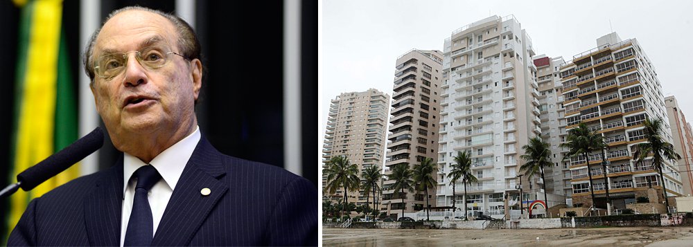 Deputado federal Paulo Maluf (PP-SP) disse que a situação criada em torno do triplex do Guarujá é "pura mesquinharia"; "Aquilo não é um tríplex, são três Minha Casa, Minha Vida, um em cima do outro", disse Maluf; "Eu tenho uma casa de frente para o mar, com cinco suítes. É dele. Você acha que o Lula precisa daquele BNHzinho (triplex)? Aquele sítio em Atibaia é outra porcaria. Quem foi presidente durante oito anos, elegeu duas vezes sua sucessora, não precisa daquela miséria", prosseguiu; segundo Maluf, Lula é "uma pessoa do bem, honrada" (Foto: Aquiles Lins) Deputado federal Paulo Maluf (PP-SP) disse que a situação criada em torno do triplex do Guarujá é "pura mesquinharia"; "Aquilo não é um tríplex, são três Minha Casa, Minha Vida, um em cima do outro", disse Maluf; "Eu tenho uma casa de frente para o mar, com cinco suítes. É dele. Você acha que o Lula precisa daquele BNHzinho (triplex)? Aquele sítio em Atibaia é outra porcaria. Quem foi presidente durante oito anos, elegeu duas vezes sua sucessora, não precisa daquela miséria", prosseguiu; segundo Maluf, Lula é "uma pessoa do bem, honrada"