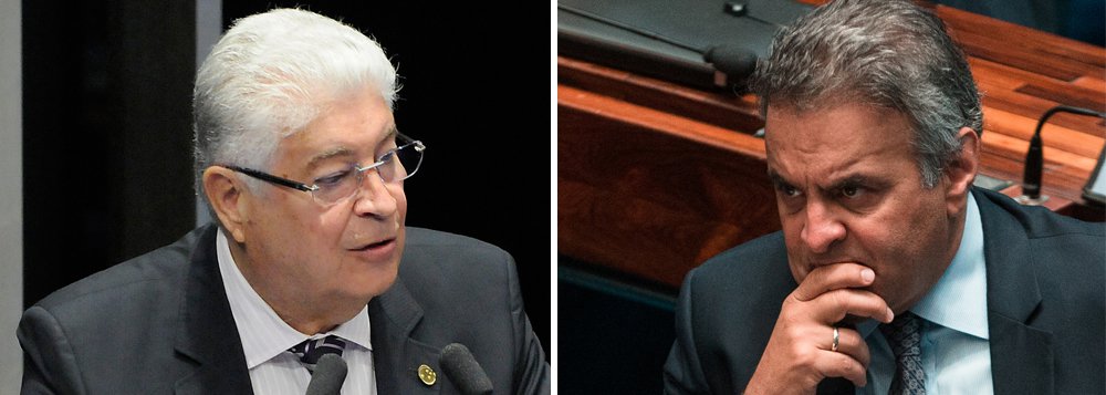 O senador Roberto Requião (PMDB) lamentou, em seu Twitter, a ajuda da maioria de seus colegas ao parlamentar Aécio Neves (PSDB), na noite desta terça-feira; "O senado mostrou profunda complacência e auto complacência com a corrupção", escreveu o senador paranaense; com 44 votos, o plenário do Senado salvou Aécio e devolveu ao mineiro direito de exercer mandato de senador, anulando também a sanção do STF que determinava o recolhimento noturno do ex-presidente do PSDB (Foto: José Barbacena) O senador Roberto Requião (PMDB) lamentou, em seu Twitter, a ajuda da maioria de seus colegas ao parlamentar Aécio Neves (PSDB), na noite desta terça-feira; "O senado mostrou profunda complacência e auto complacência com a corrupção", escreveu o senador paranaense; com 44 votos, o plenário do Senado salvou Aécio e devolveu ao mineiro direito de exercer mandato de senador, anulando também a sanção do STF que determinava o recolhimento noturno do ex-presidente do PSDB