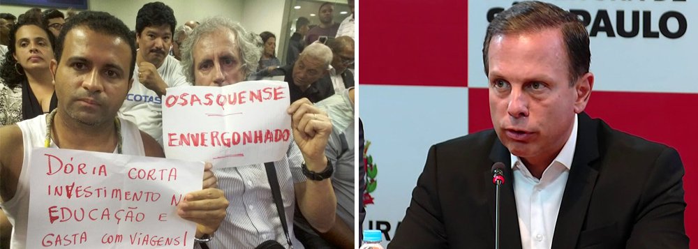 Moradores de Osasco, região metropolitana de São Paulo, receberam o prefeito com ovos e aos gritos de "Fora, Doria"; tucano teve que deixar a Câmara Municipal, onde foi receber uma homenagem, protegido por seguranças da Casa; confira o vídeo (Foto: Gisele Federicce) Moradores de Osasco, região metropolitana de São Paulo, receberam o prefeito com ovos e aos gritos de "Fora, Doria"; tucano teve que deixar a Câmara Municipal, onde foi receber uma homenagem, protegido por seguranças da Casa; confira o vídeo