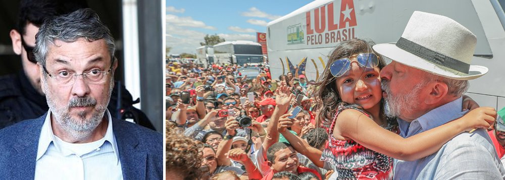 O ex-ministro Antônio Palocci disse nesta quarta-feira em depoimento ao juiz Sérgio Moro que o PT tinha uma "pacto de sangue" com a Odebrecht, e que o combinado era o partido receber R$ 300 milhões em propina; segundo Adriano Bretas, advogado de Palocci, ele disse ainda que R$ 4 milhões foram dados em dinheiro para o ex-presidente Lula; Palocci também afirmou em depoimento que Lula sabia da compra de um terreno para o Instituto Lula e de um imóvel vizinho ao apartamento do ex-presidente, em São Bernardo do Campo (Foto: Romulo Faro) O ex-ministro Antônio Palocci disse nesta quarta-feira em depoimento ao juiz Sérgio Moro que o PT tinha uma "pacto de sangue" com a Odebrecht, e que o combinado era o partido receber R$ 300 milhões em propina; segundo Adriano Bretas, advogado de Palocci, ele disse ainda que R$ 4 milhões foram dados em dinheiro para o ex-presidente Lula; Palocci também afirmou em depoimento que Lula sabia da compra de um terreno para o Instituto Lula e de um imóvel vizinho ao apartamento do ex-presidente, em São Bernardo do Campo