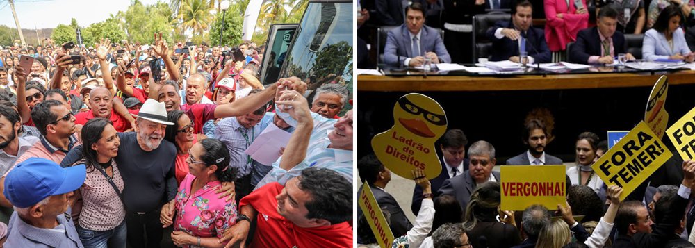 "As caravanas de Lula pelo Brasil apontam para necessidade do povo se pronunciar sobre essa agenda de retrocessos, essa vendeta neoliberal que nos foi imposta", avalia o colunista do 247 Daniel Samam após a Câmara rejeitar a segunda denúncia contra Michel Temer; "Temos de nos debruçar sobre a construção de um projeto estratégico, democrático e popular que aponte o país para a retomada do crescimento econômico, para a redução das desigualdades e, sobretudo, no aprofundamento da democracia, do resgate do Estado democrático de direito e das garantias fundamentais", diz Samam; ele defende a retomada da presidência e a revogação, através de um referendo, de "todo entulho autoritário e entreguista perpetrado pelo consórcio golpista" (Foto: Daniel Samam) "As caravanas de Lula pelo Brasil apontam para necessidade do povo se pronunciar sobre essa agenda de retrocessos, essa vendeta neoliberal que nos foi imposta", avalia o colunista do 247 Daniel Samam após a Câmara rejeitar a segunda denúncia contra Michel Temer; "Temos de nos debruçar sobre a construção de um projeto estratégico, democrático e popular que aponte o país para a retomada do crescimento econômico, para a redução das desigualdades e, sobretudo, no aprofundamento da democracia, do resgate do Estado democrático de direito e das garantias fundamentais", diz Samam; ele defende a retomada da presidência e a revogação, através de um referendo, de "todo entulho autoritário e entreguista perpetrado pelo consórcio golpista"