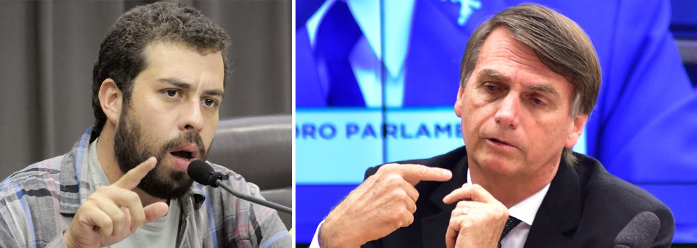 "Bolsonaro ofende a lógica ao defender 'armas para todos' no combate à insegurança. É como oferecer cachaça para acabar com alcoolismo", postou no Twitter Guilherme Boulos, líder do MTST e da Frente Povo Sem Medo (Foto: Gisele Federicce) "Bolsonaro ofende a lógica ao defender 'armas para todos' no combate à insegurança. É como oferecer cachaça para acabar com alcoolismo", postou no Twitter Guilherme Boulos, líder do MTST e da Frente Povo Sem Medo
