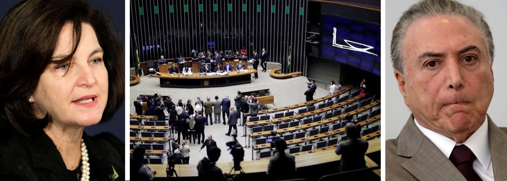 Em reportagem nesta segunda-feira, 2, o jornal Valor Econômico, do grupo Globo, afirma que a menos que a procuradora-geral da República, Raquel Dodge, assine uma denúncia contra Michel Temer, a situação do peemedebista segue tranquila na Câmara; segundo o Valor, uma representação de Raquel Dodge é considerada improvável no Congresso; se ocorresse, retiraria todo o caráter de vindita pessoal dos pedidos feitos pelo antigo procurador-geral Rodrigo Janot; mas não existe nenhum movimento nesse sentido, ao menos visível aos sensores do Congresso (Foto: Aquiles Lins) Em reportagem nesta segunda-feira, 2, o jornal Valor Econômico, do grupo Globo, afirma que a menos que a procuradora-geral da República, Raquel Dodge, assine uma denúncia contra Michel Temer, a situação do peemedebista segue tranquila na Câmara; segundo o Valor, uma representação de Raquel Dodge é considerada improvável no Congresso; se ocorresse, retiraria todo o caráter de vindita pessoal dos pedidos feitos pelo antigo procurador-geral Rodrigo Janot; mas não existe nenhum movimento nesse sentido, ao menos visível aos sensores do Congresso