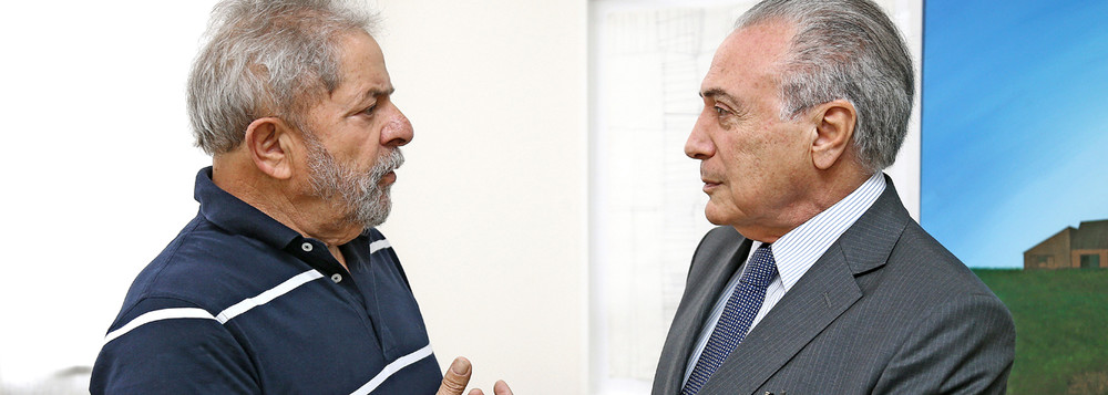 Encontro do ex-presidente do Brasil ,Luis Ignacio Lula da Silva com o vice-presidente do Brasil, Michel Temer (Foto: Gisele Federicce) Encontro do ex-presidente do Brasil ,Luis Ignacio Lula da Silva com o vice-presidente do Brasil, Michel Temer