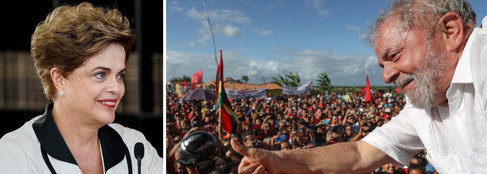 Presidente legítima Dilma Rousseff se junta nesta quinta-feira (24) à caravana Lula na chegada ao Recife; caravana já passou por Bahia, Sergipe e Alagoas e o nome da ex-presidenta esteve presente nos discursos de Lula nas 13 cidades já percorridas. Frequentemente é mencionada como parceira na construção, manutenção e ampliação de políticas públicas, programas sociais e investimentos em infraestrutura que alteraram o PIB nordestino e a realidade da população nos últimos anos. Pela mesma razão, a petista é frequentemente tema de cartazes e manifestações de apoio popular durante as manifestações
(Foto: Aquiles Lins) Presidente legítima Dilma Rousseff se junta nesta quinta-feira (24) à caravana Lula na chegada ao Recife; caravana já passou por Bahia, Sergipe e Alagoas e o nome da ex-presidenta esteve presente nos discursos de Lula nas 13 cidades já percorridas. Frequentemente é mencionada como parceira na construção, manutenção e ampliação de políticas públicas, programas sociais e investimentos em infraestrutura que alteraram o PIB nordestino e a realidade da população nos últimos anos. Pela mesma razão, a petista é frequentemente tema de cartazes e manifestações de apoio popular durante as manifestações