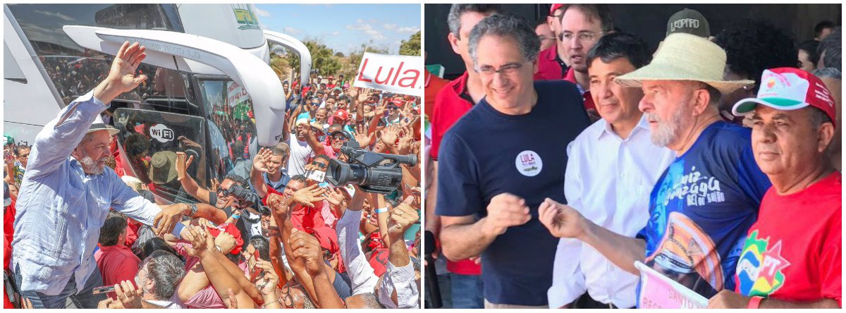 Em discurso na cidade de Picos, ao lado do ex-presidente Lula, o governador Wellington Dias (PT) afirmou que "o Brasil vai voltar a crescer e vai precisar de energia"; "Eles não podem vender nossa matriz energética", criticou, sobre a privatização da Eletrobrás; Dias saiu ainda em defesa de Lula, condenado pela Lava Jato; "Cada pancada que dão em você, presidente, estão batendo no povo, em cada um de nós" (Foto: Gisele Federicce) Em discurso na cidade de Picos, ao lado do ex-presidente Lula, o governador Wellington Dias (PT) afirmou que "o Brasil vai voltar a crescer e vai precisar de energia"; "Eles não podem vender nossa matriz energética", criticou, sobre a privatização da Eletrobrás; Dias saiu ainda em defesa de Lula, condenado pela Lava Jato; "Cada pancada que dão em você, presidente, estão batendo no povo, em cada um de nós"